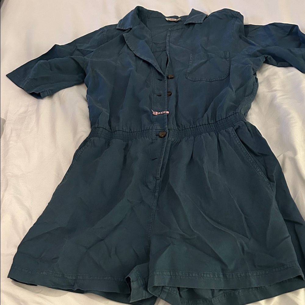 Faherty Deep Blue Romper